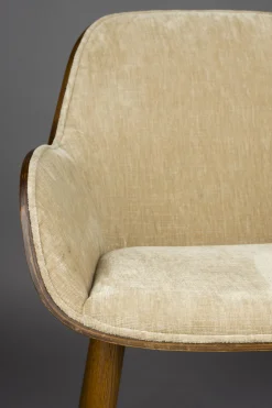 Retro Esszimmerstuhl Armlehnstuhl Taylor Holz Beige