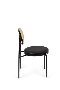 Retro Esszimmerstuhl 2er Set Rattan Don't Stop The Webbing Schwarz Buche