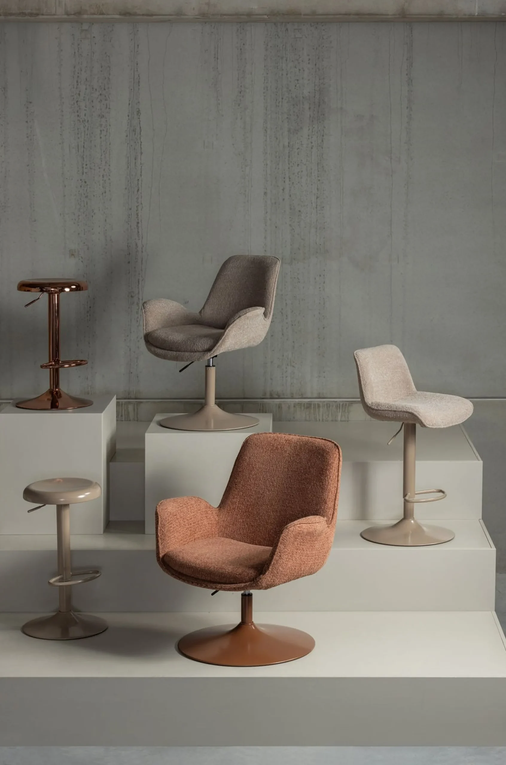 Retro Esszimmerstuhl Esstischstuhl Marten höhenverstellbar in Sand