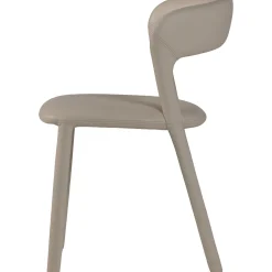 Retro Esszimmerstuhl Lederstuhl Noble Komplettbezug Kunstleder Beige