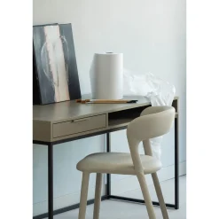 Retro Esszimmerstuhl Lederstuhl Noble Komplettbezug Kunstleder Beige