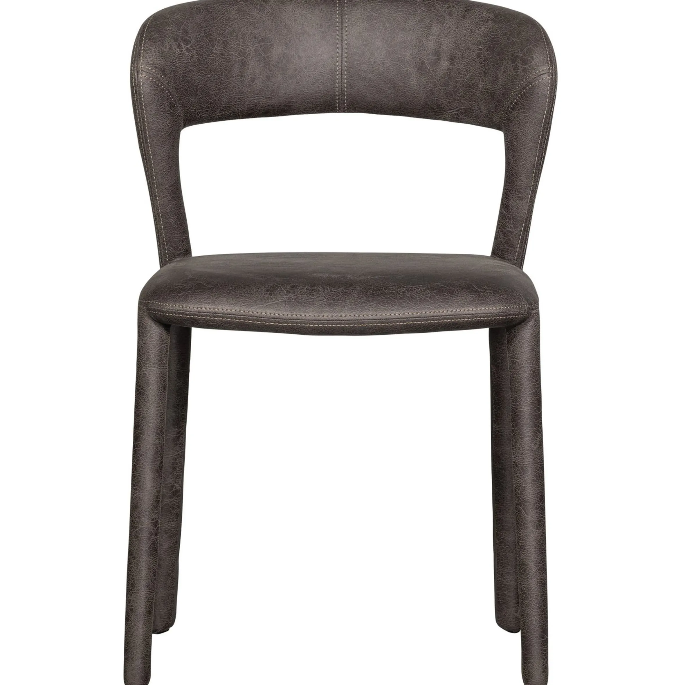 Retro Esszimmerstuhl Lederstuhl Noble Komplettbezug Kunstleder Anthrazit