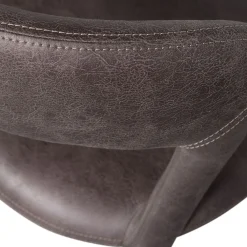 Retro Esszimmerstuhl Lederstuhl Noble Komplettbezug Kunstleder Anthrazit