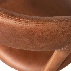 Retro Esszimmerstuhl Lederstuhl Noble Komplettbezug Kunstleder Cognac