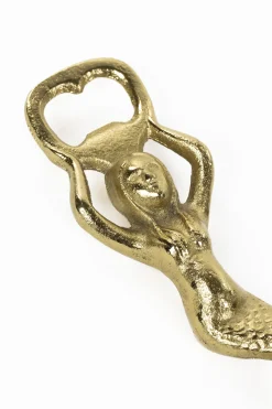 Retro Flaschenöffner Kapselheber Mermaid Gold