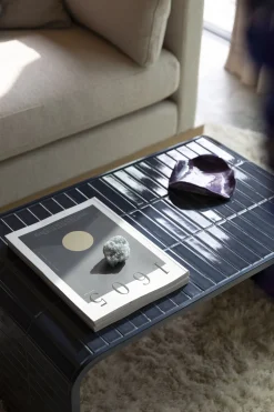 Retro Fliesentisch Tiles Couchtisch Metro Fliesen Blau