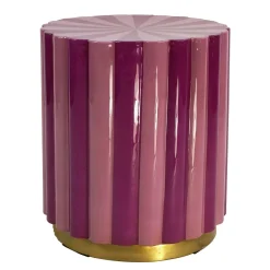 Retro Hocker Beistellltisch Candy Pink emailliert