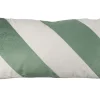 Retro Kissen Stripes in Grün-Weiß 60 cm