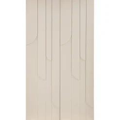 Retro Kleiderschrank Schlafzimmerschrank Rain in Beige mit fünf Böden