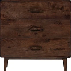 Retro Kommode Liya Mangoholz 3 Schubladen