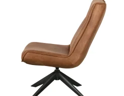 Retro Relaxsessel Drehsessel Skyler Kunstleder Cognac