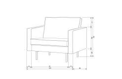 Retro Samtsessel Rodeo 1-Sitzer verschiedene Farben