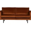 Retro Samtsofa Rodeo 2,5-Sitzer Rost