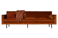Retro Samtsofa Rodeo 3-Sitzer Rost