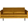 Retro Samtsofa Rodeo 2,5-Sitzer Ocker
