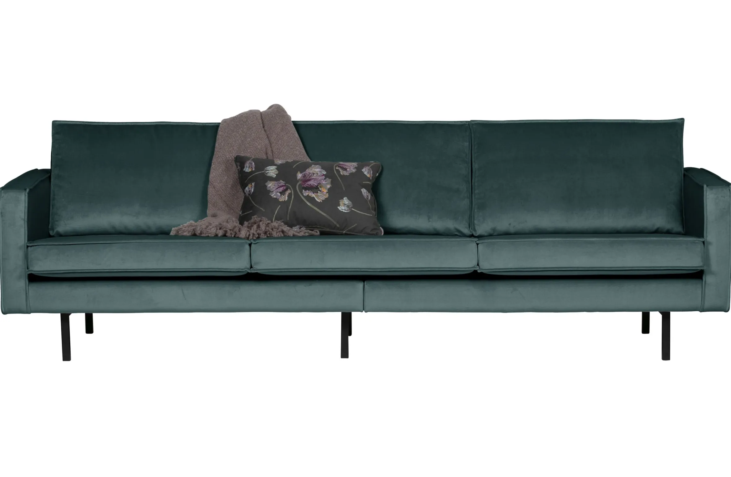 Retro Samtsofa Rodeo 3-Sitzer Teal