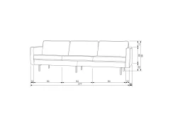 Retro Samtsofa Rodeo 3-Sitzer Teal