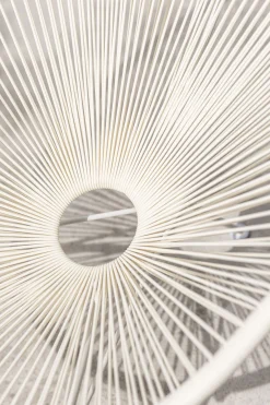 Retro Sessel Acapulcos Bahia Weiß Outdoor Massives Metallgestell