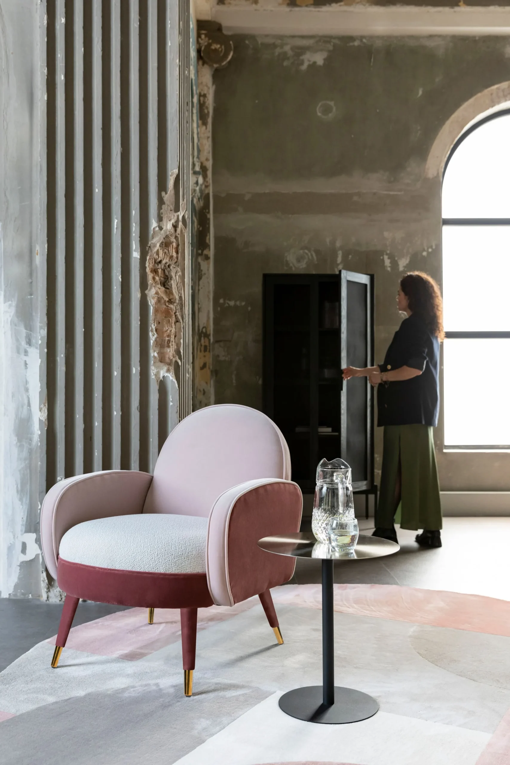 Retro Sessel Cocktailsessel SAM Rosa Lounger