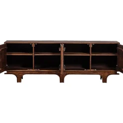 Retro Sideboard Kommode Staes Mangoholz 4 Türen 200 cm