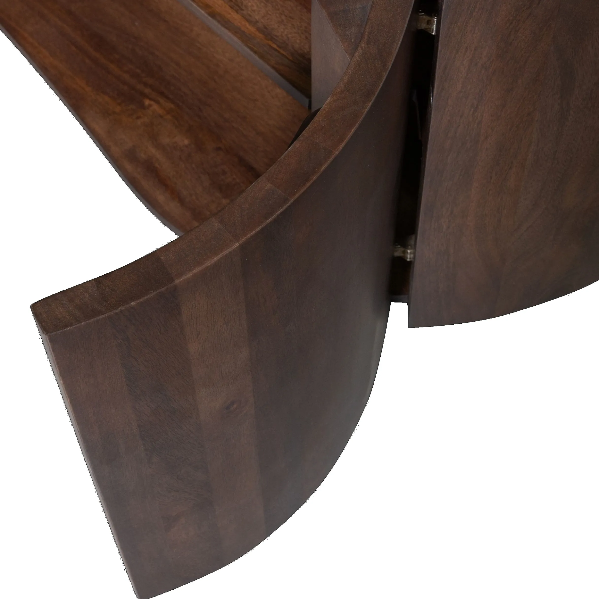 Retro Sideboard TV-Board Sense Mangoholz organisch geformt 4türig