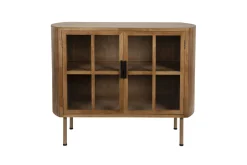 Retro Sideboard Vitrine Yaz Oval mit Sprossenkorpus