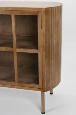 Retro Sideboard Vitrine Yaz Oval mit Sprossenkorpus