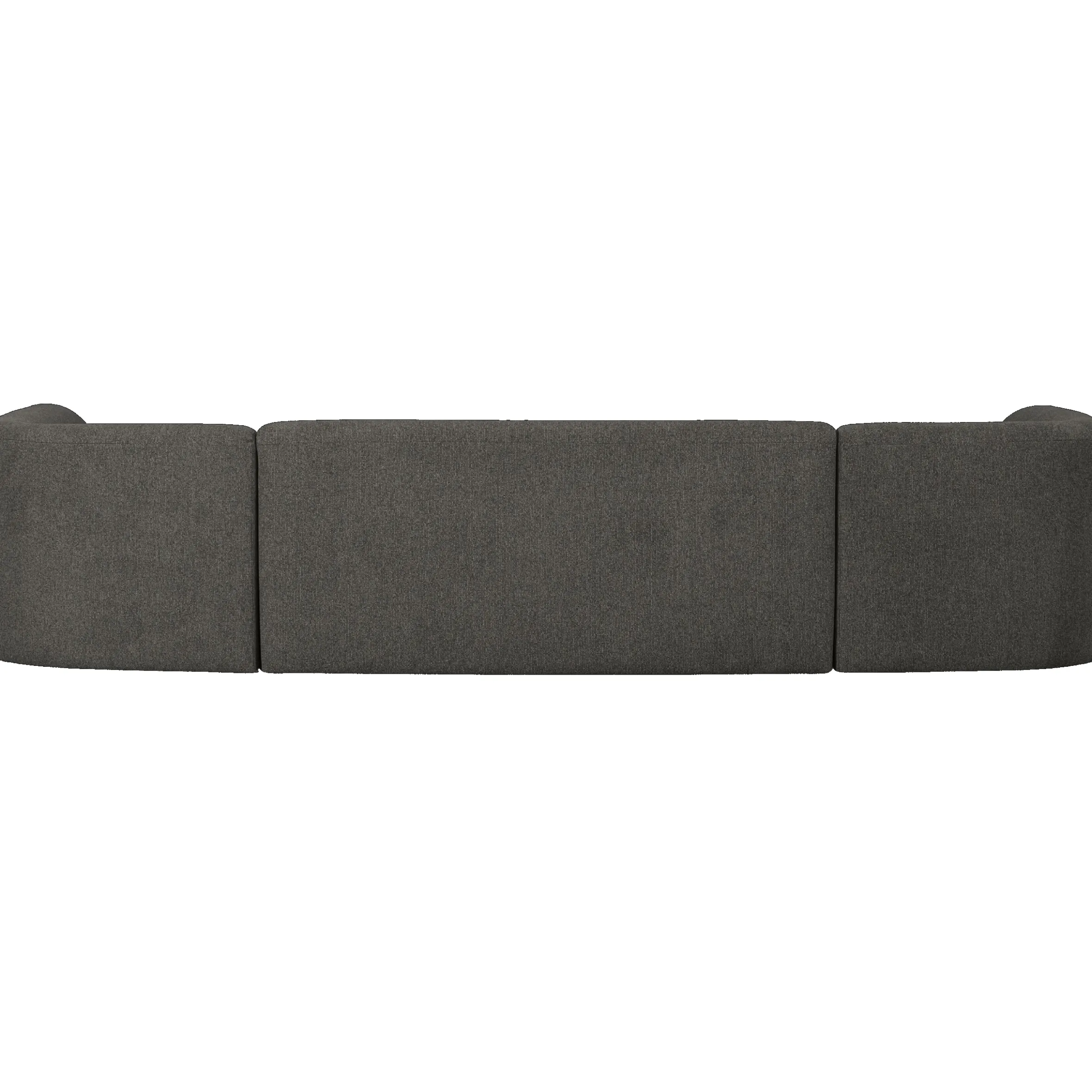 Retro Sofa Couch Sloping U-Form Organic Schwarz