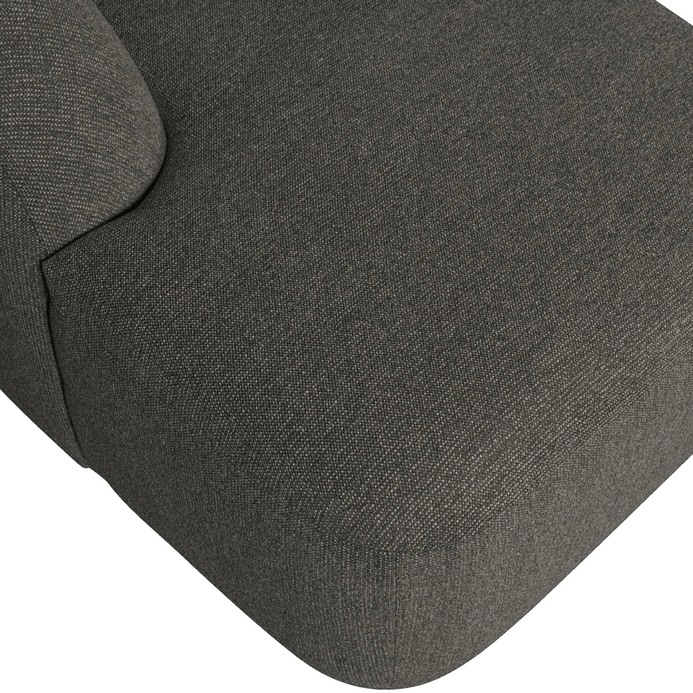 Retro Sofa Couch Sloping U-Form Organic Schwarz