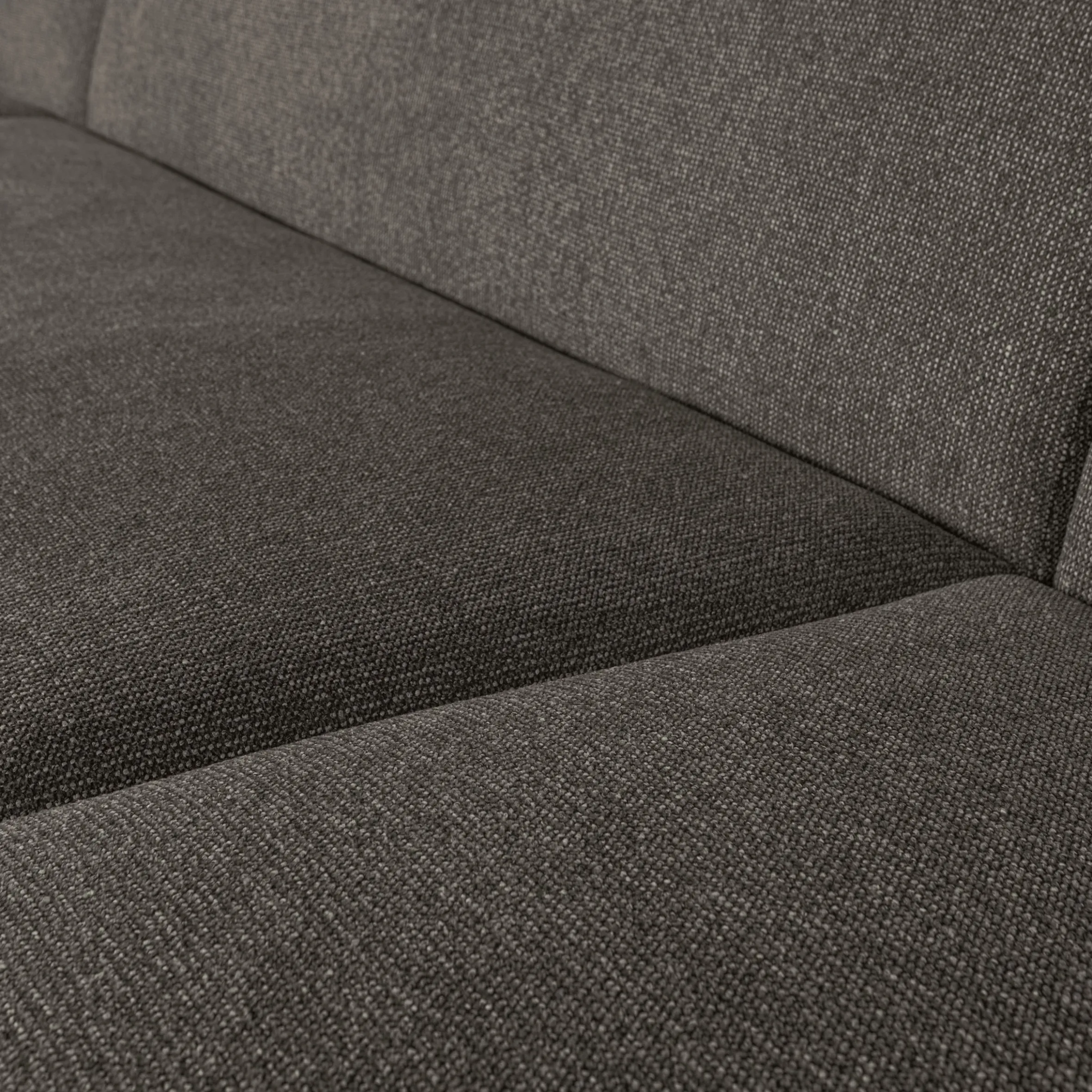 Retro Sofa Couch Sloping U-Form Organic Schwarz