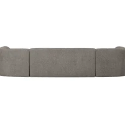 Retro Sofa Couch Sloping U-Form Organic Grau