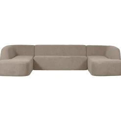 Retro Sofa Couch Sloping U-Form Organic Natur