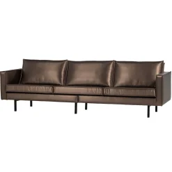 Retro Sofa Rodeo 3-Sitzer Metallic Kupfer Braun