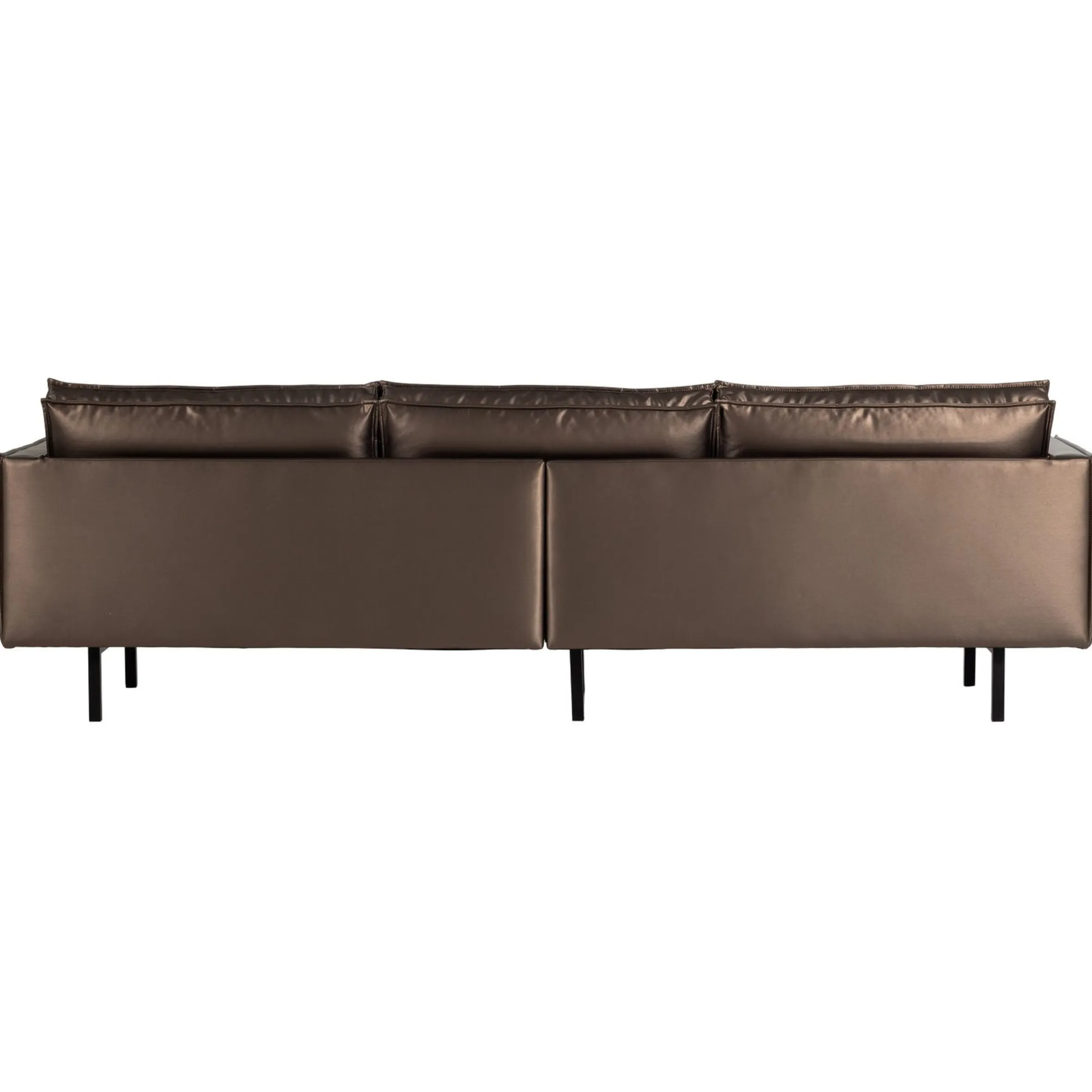 Retro Sofa Rodeo 3-Sitzer Metallic Kupfer Braun
