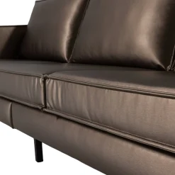 Retro Sofa Rodeo 3-Sitzer Metallic Kupfer Braun