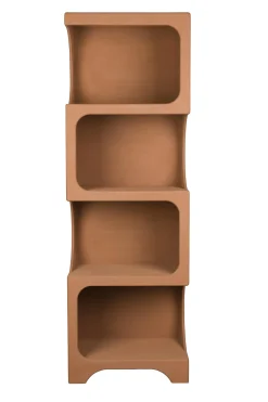 Retro Standregal Bücherregal Dundee Terracotta L