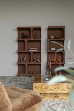 Retro Standregal Bücherregal Dundee Terracotta L