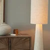 Retro Stehlampe Loft Bouclé Stripes Natur 130 cm