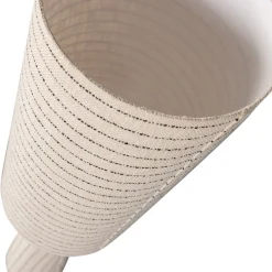 Retro Stehlampe Loft Bouclé Stripes Natur 130 cm