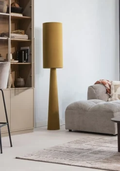 Retro Stehlampe Loft Bouclé XL in Tapenade-Braun 187 cm