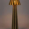 Retro Stehlampe Stripe It Up Schwarz Beige