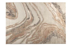 Retro Teppich Solar Grau/Terra 200 x 290 Marmoroptik