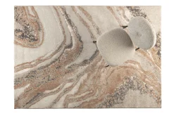 Retro Teppich Solar Grau/Terra 200 x 290 Marmoroptik