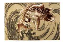 Retro Teppich The Legend Of Koi in 160 x 230 cm