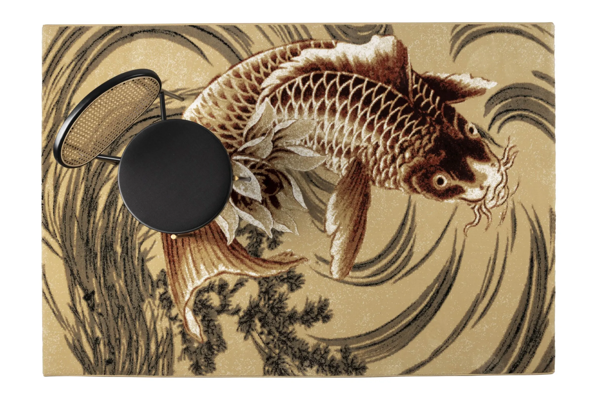 Retro Teppich The Legend Of Koi in 160 x 230 cm