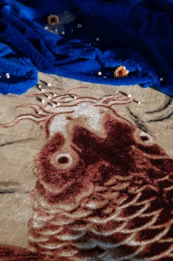 Retro Teppich The Legend Of Koi in 160 x 230 cm