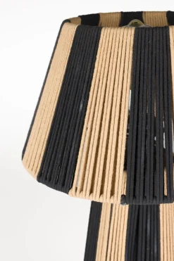 Retro Tischlampe Stripe It Up Schwarz Beige