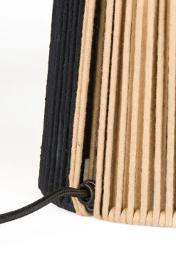 Retro Tischlampe Stripe It Up Schwarz Beige