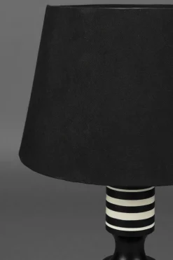 Retro Tischlampe Virgil Schwarz Weiß 60 cm