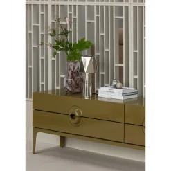 Retro TV-Board Lowboard Merge Olivgrün